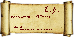 Bernhardt József névjegykártya