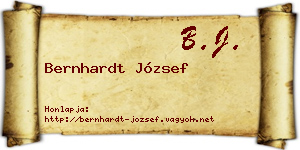 Bernhardt József névjegykártya