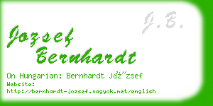 jozsef bernhardt business card